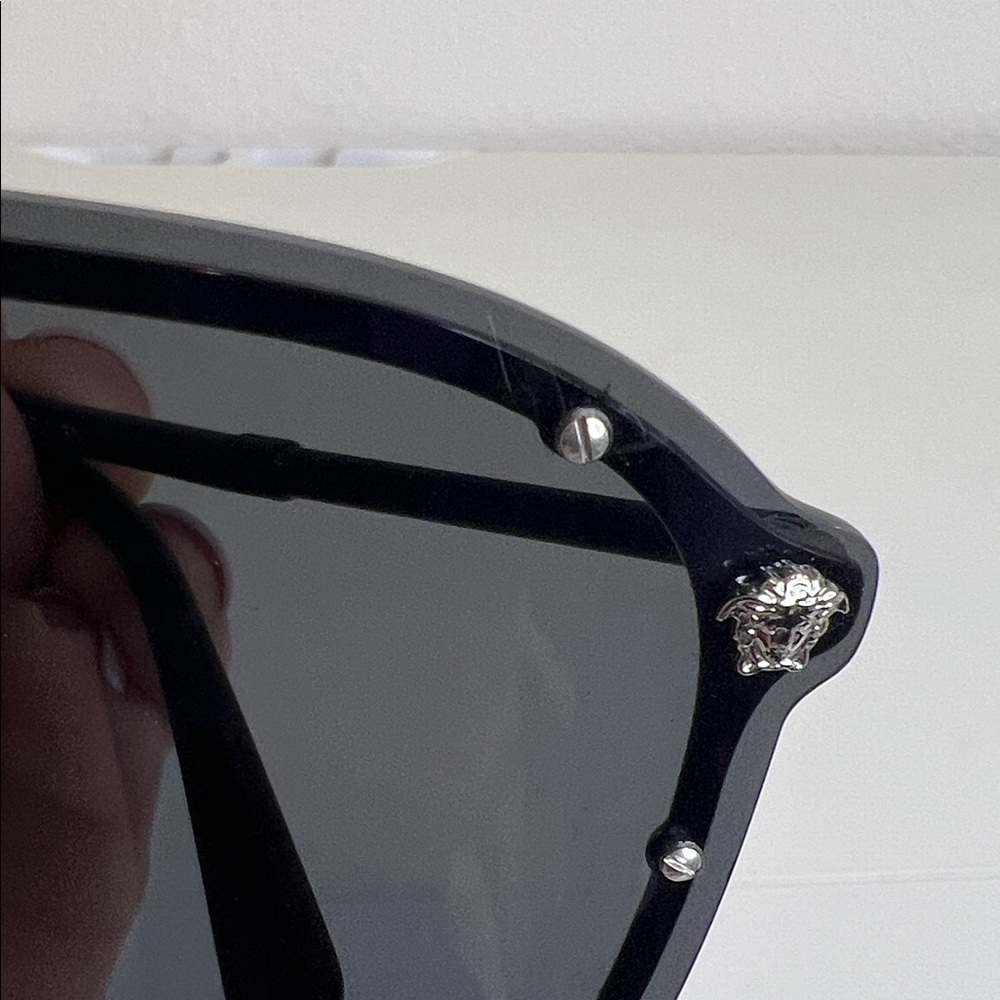 Versace Sunglasses with Black Frame and Silver Details